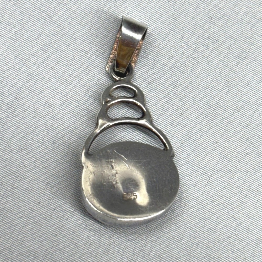 Unbranded Amber Pendant Unisex OS Orange Fair 925 Sterling Silver Geometric - Picture 3 of 9